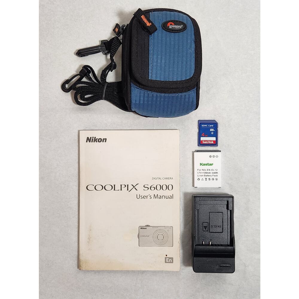 Nikon Coolpix S6000 Tested 14.2 MP Silver Digital Camera With Accessories - Picture 9 of 9